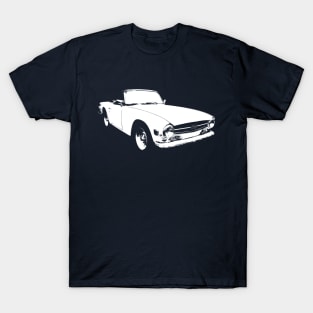 Triumph TR6 1970s classic sports car monoblock white T-Shirt